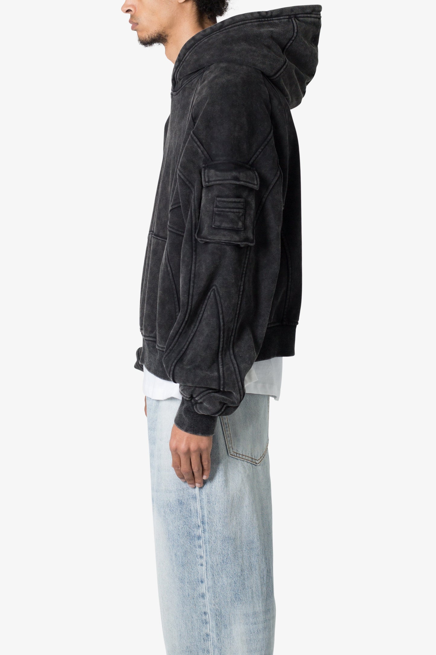 Cargo Pocket Hoodie - Charcoal Grey