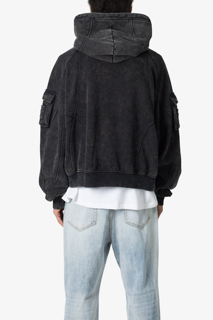 Cargo Pocket Hoodie - Charcoal Grey