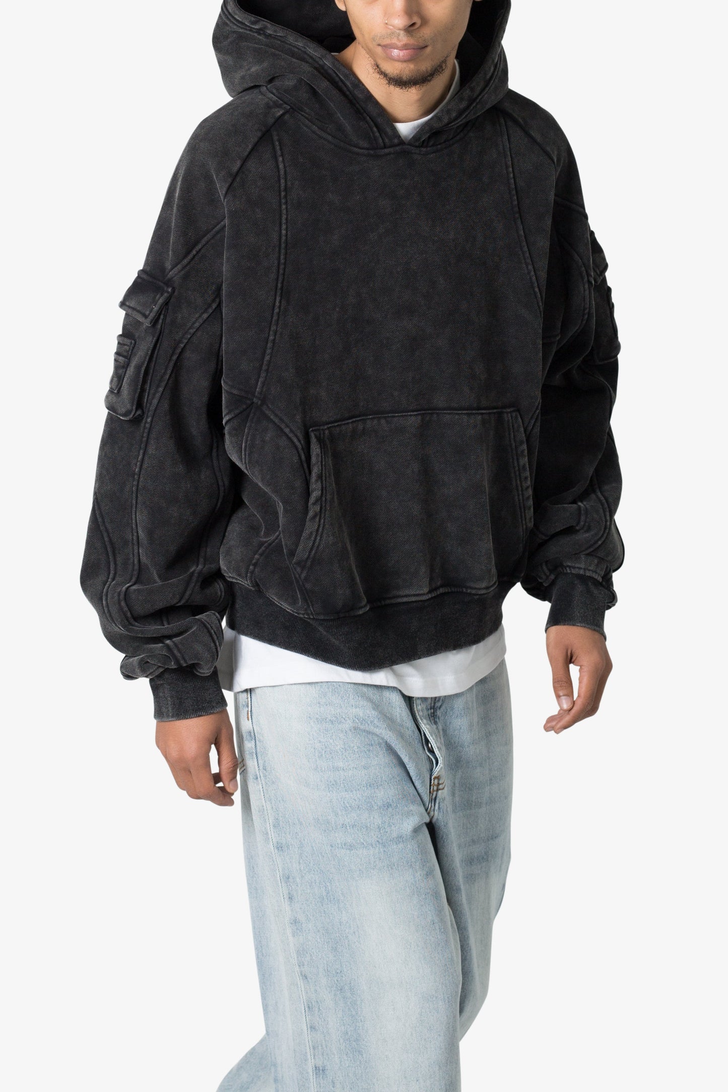 Cargo Pocket Hoodie - Charcoal Grey