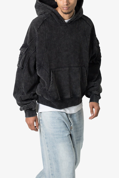 Cargo Pocket Hoodie - Charcoal Grey