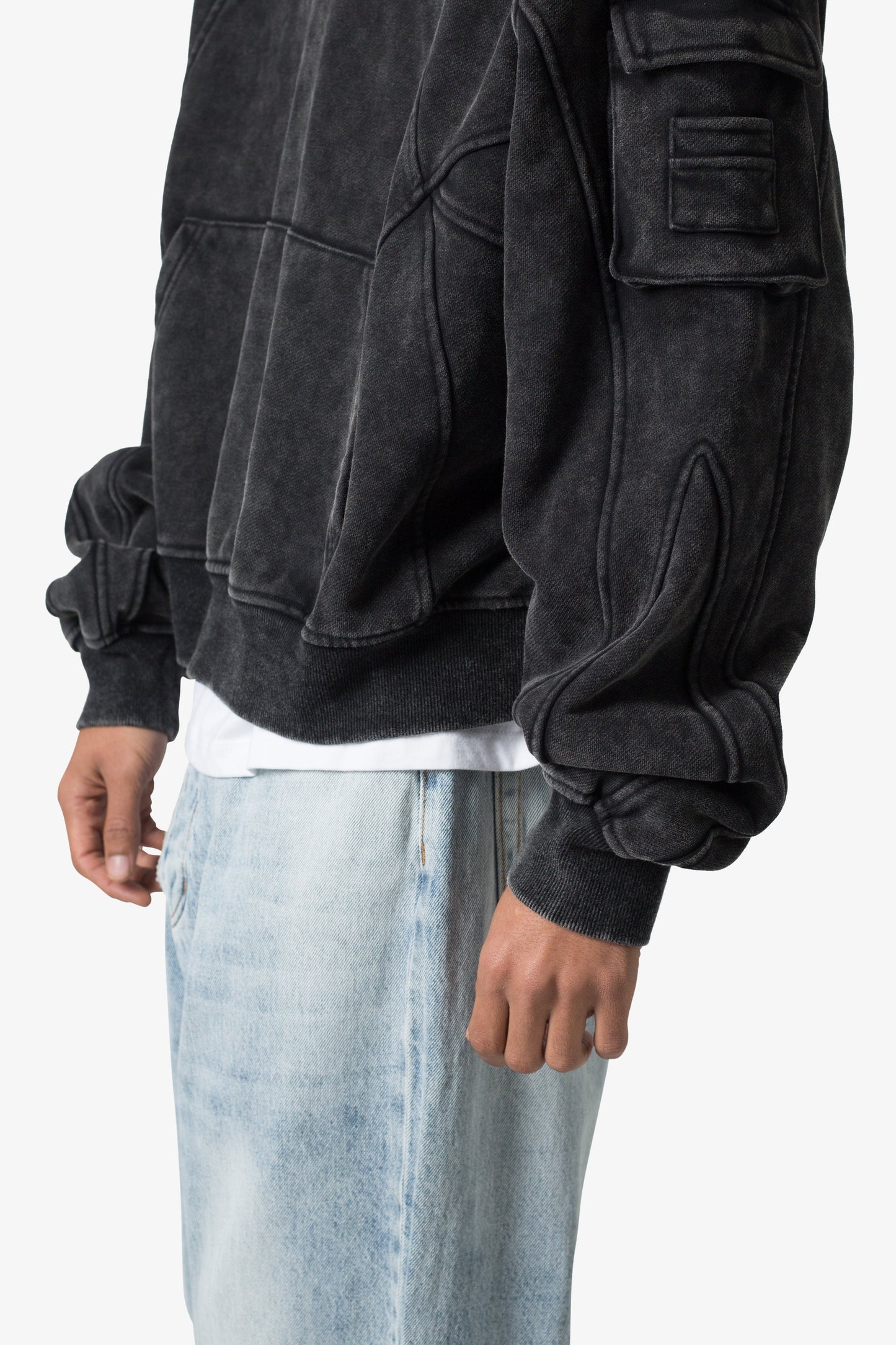 Cargo Pocket Hoodie - Charcoal Grey