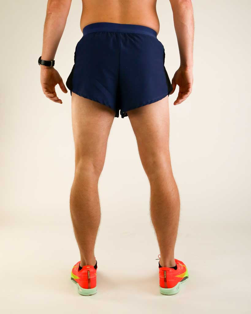 Men's Navy Blue 2" DS Split Shorts