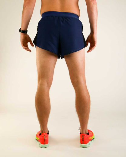 Men's Navy Blue 2" DS Split Shorts