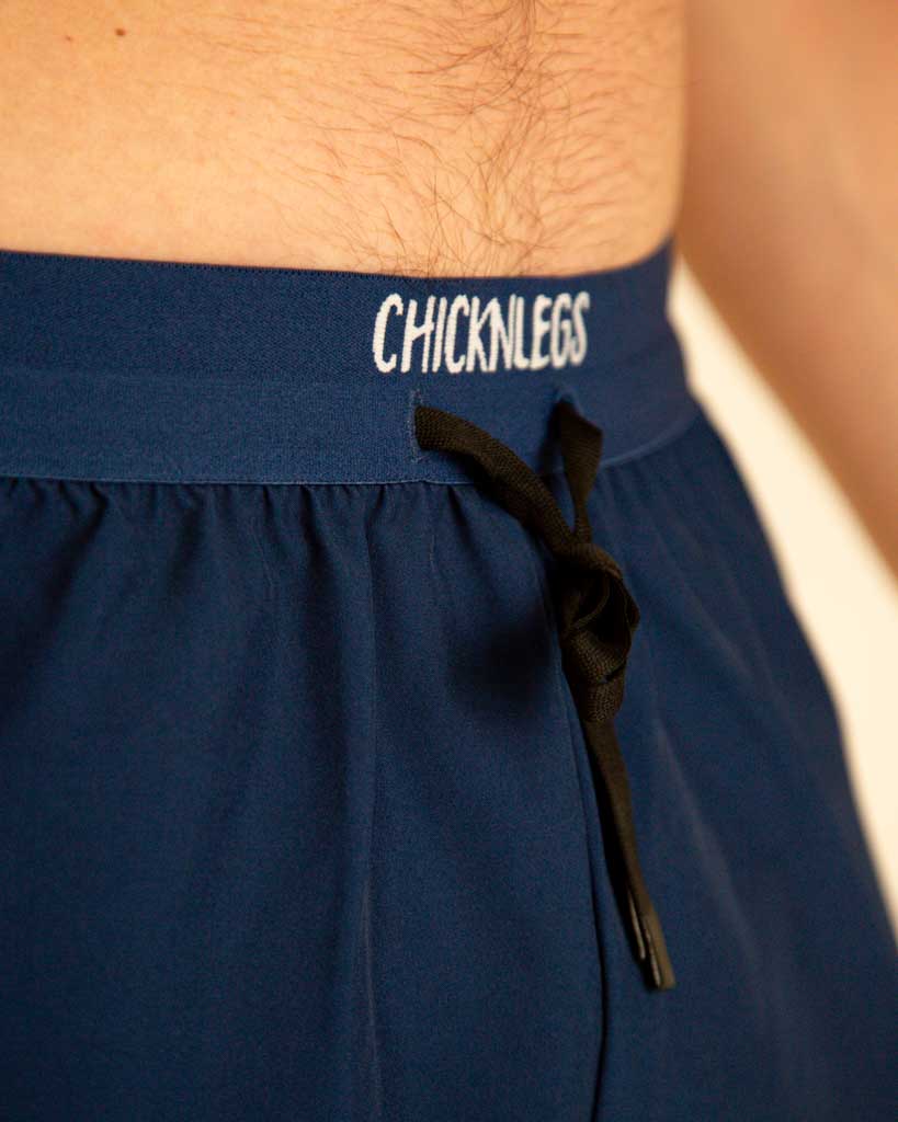 Men's Navy Blue 2" DS Split Shorts