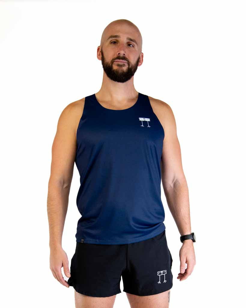 Men's Navy Blue Performance Singlet