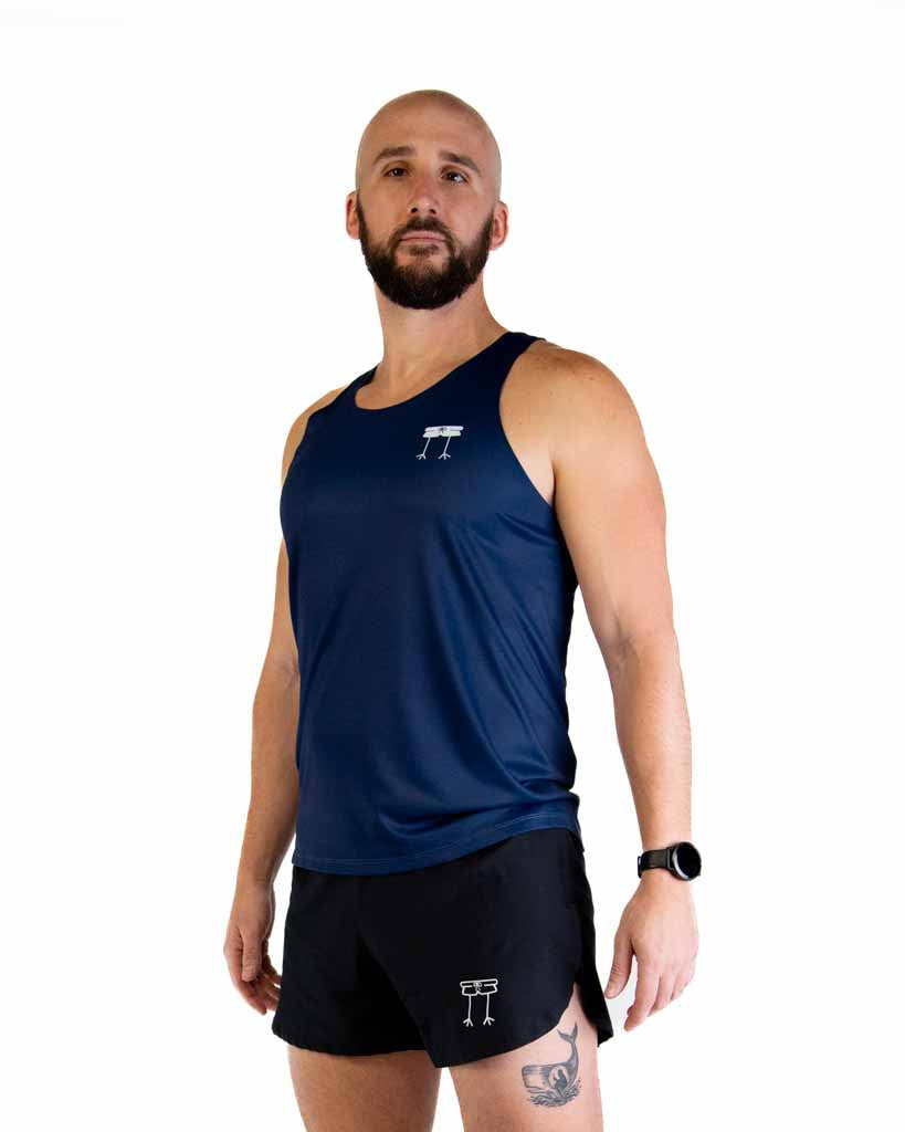 Men's Navy Blue Performance Singlet