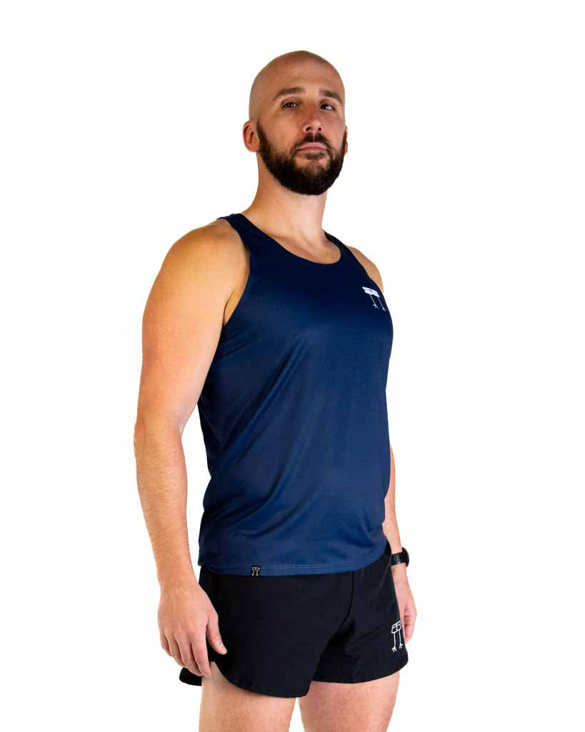 Men's Navy Blue Performance Singlet