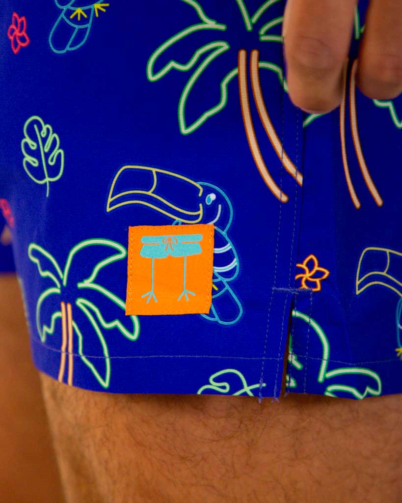 Men's Neon Palms Swim Trunks