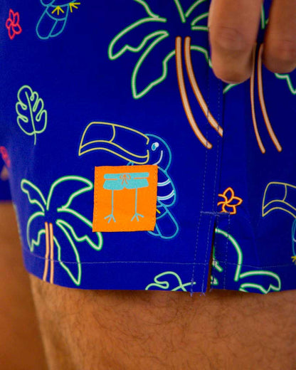 Men's Neon Palms Swim Trunks