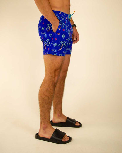 Men's Neon Palms Swim Trunks