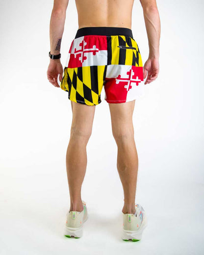Men's Maryland Flag 4" Half Split Shorts