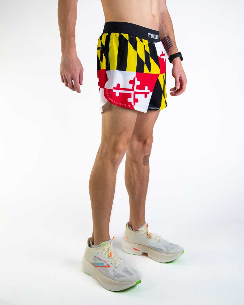 Men's Maryland Flag 4" Half Split Shorts