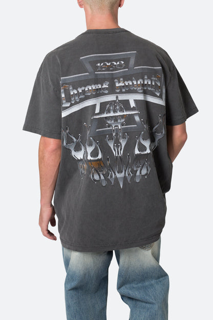 Chrome Knights Tee - Washed Black