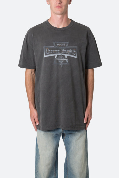 Chrome Knights Tee - Washed Black