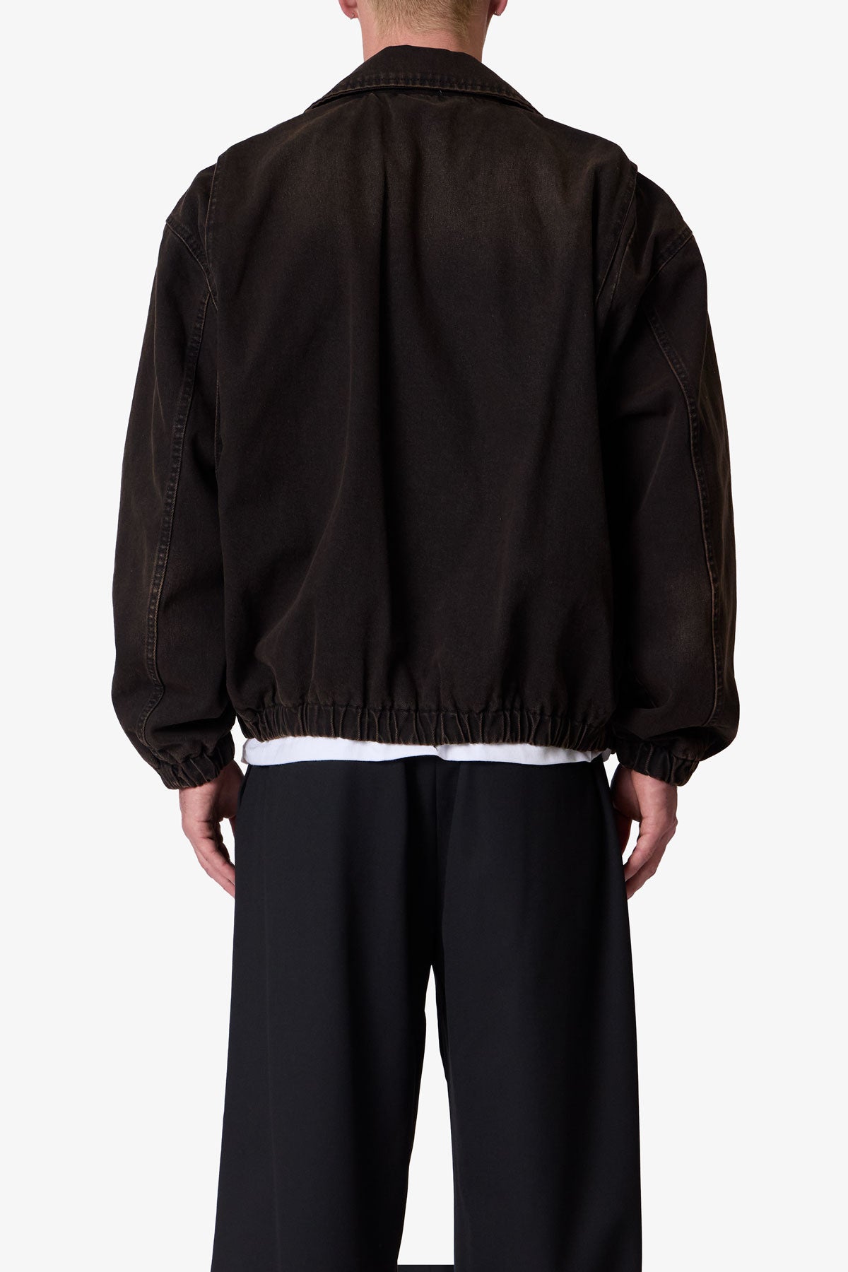 Collared Cinch jacket - Washed Black