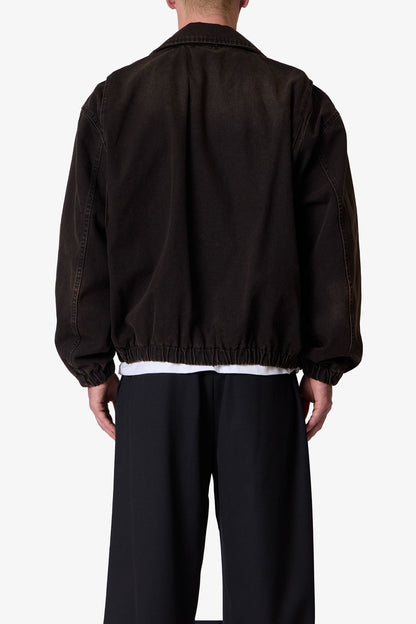 Collared Cinch jacket - Washed Black