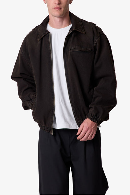 Collared Cinch jacket - Washed Black