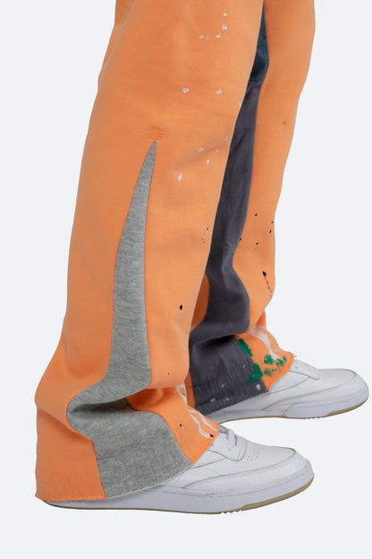 Contrast Bootcut II Sweatpants - Orange