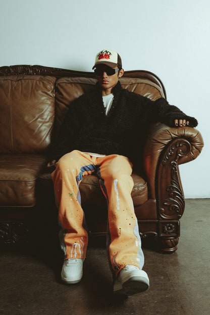 Contrast Bootcut II Sweatpants - Orange