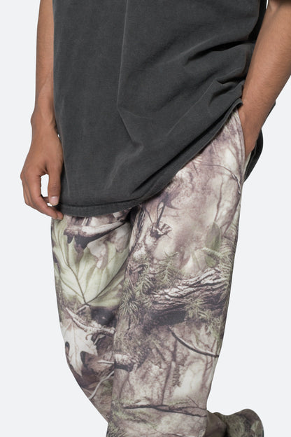 Contrast Bootcut Sweatpants - Hunter Camo