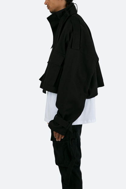 Cropped M65 Jacket - Black