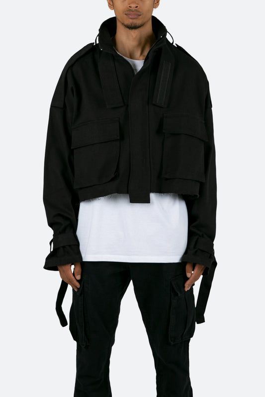 Cropped M65 Jacket - Black