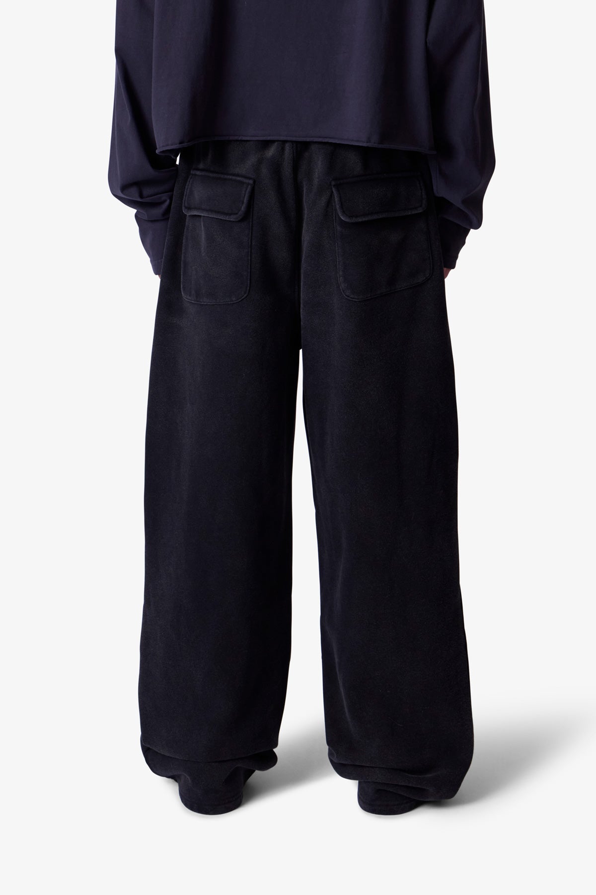 Cross Seamed Sweatpants - Washed Black