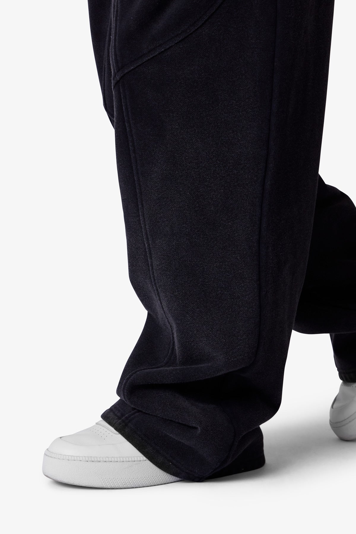 Cross Seamed Sweatpants - Washed Black