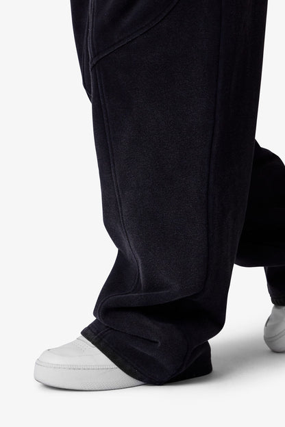 Cross Seamed Sweatpants - Washed Black