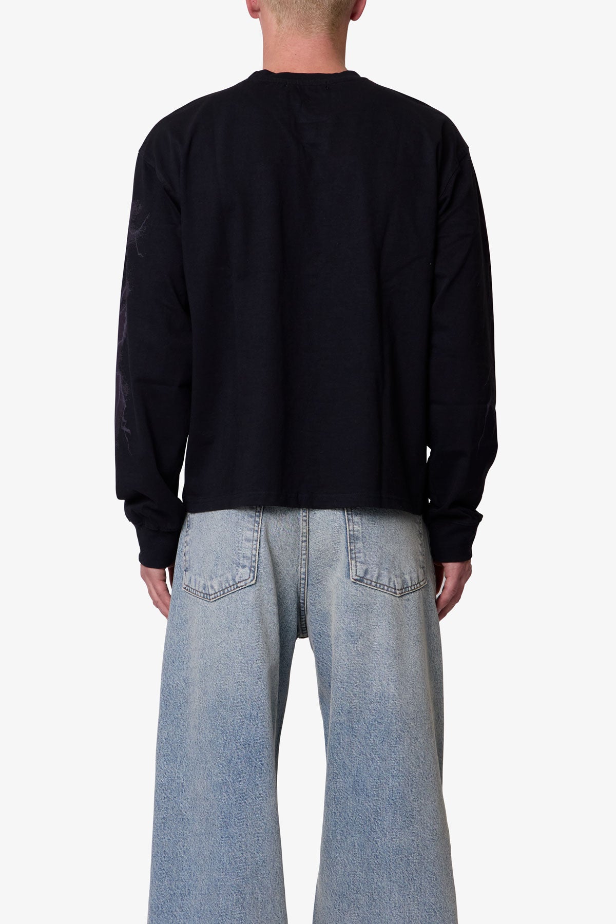 Crossbone L/S Tee - Washed Black