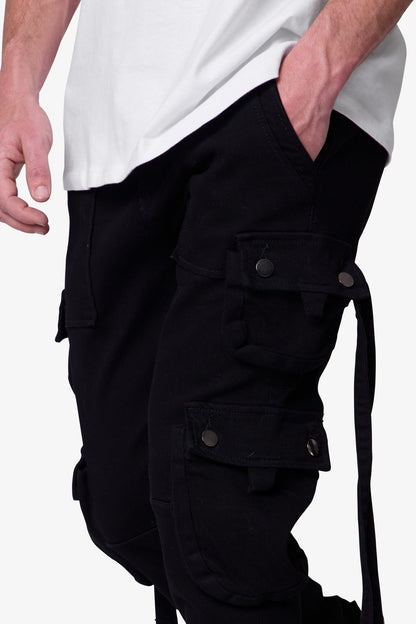 D152 Cargo Straight Denim - Black