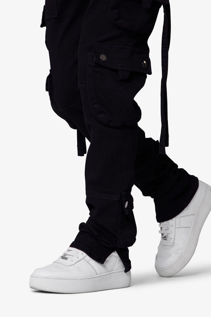D152 Cargo Straight Denim - Black