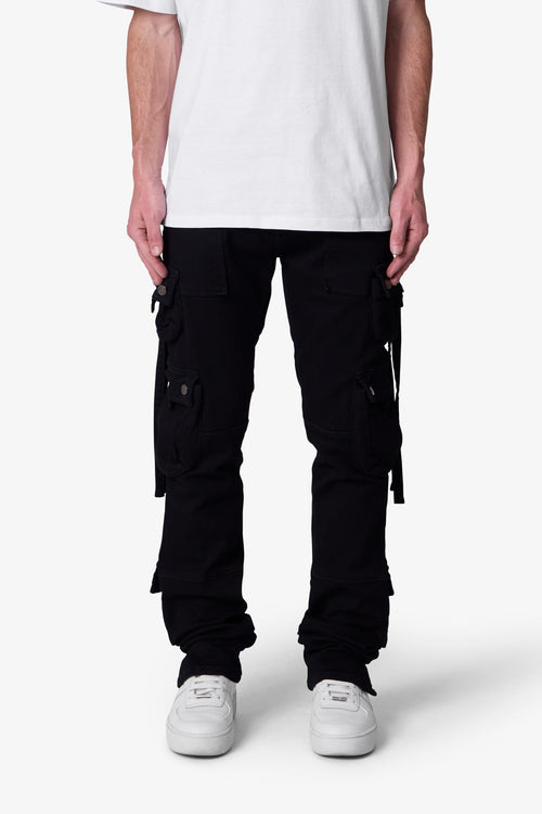 D152 Cargo Straight Denim - Black