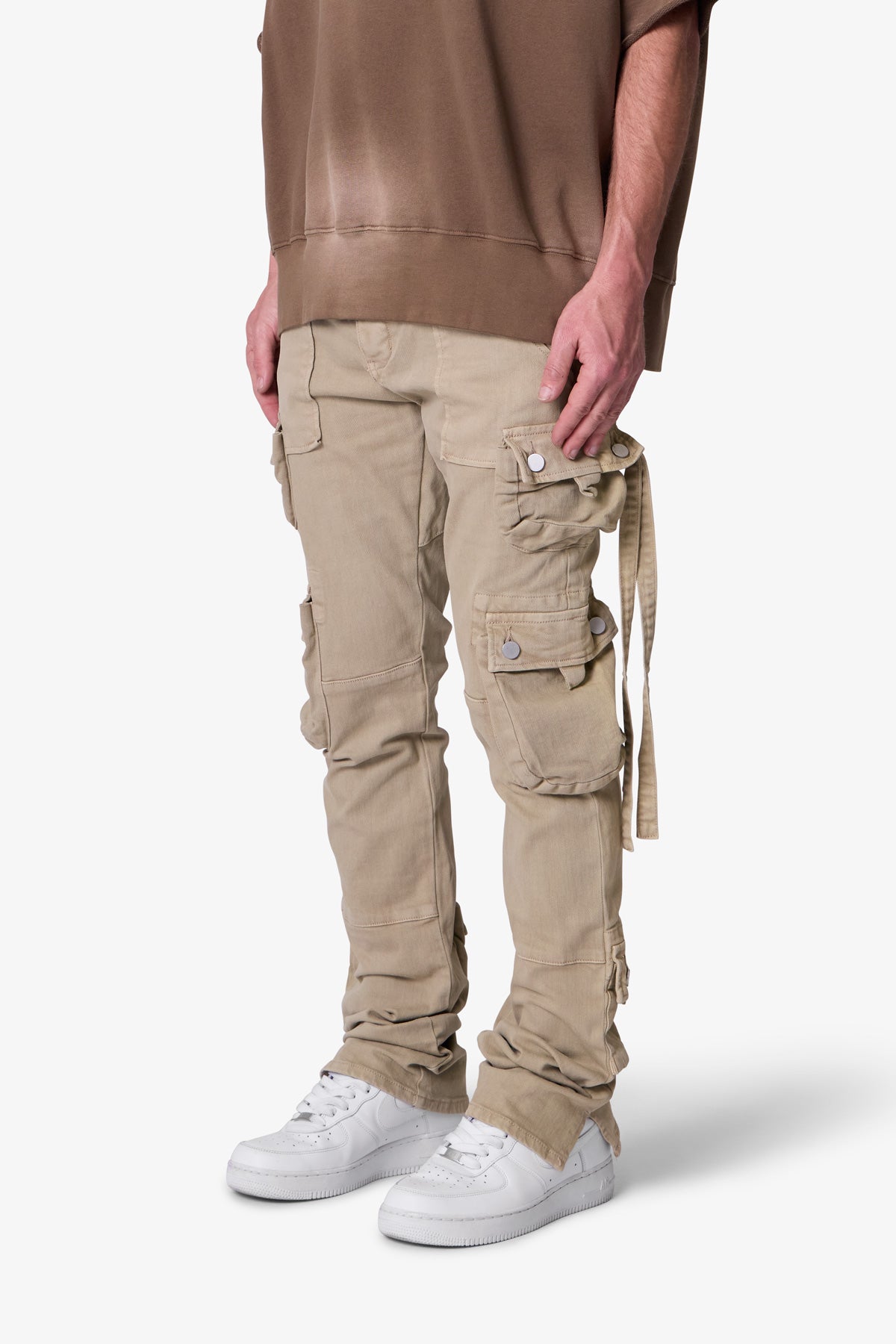 D152 Cargo Straight Denim - Brown