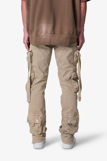 D152 Cargo Straight Denim - Brown