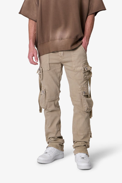 D152 Cargo Straight Denim - Brown