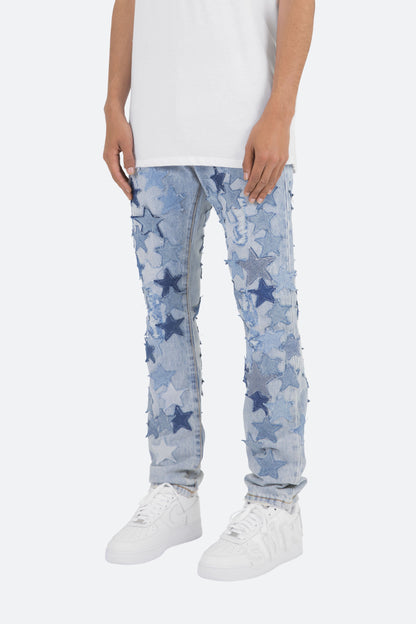 D271 Star Straight Denim - Blue