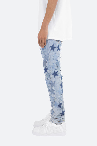 D271 Star Straight Denim - Blue