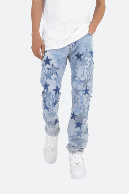 D271 Star Straight Denim - Blue