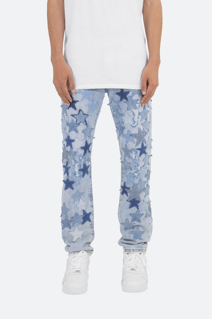 D271 Star Straight Denim - Blue