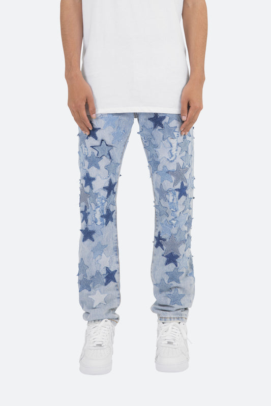 D271 Star Straight Denim - Blue