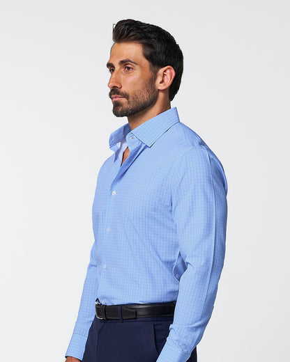 "The Reynolds" Powder Blue and Navy Windowpane