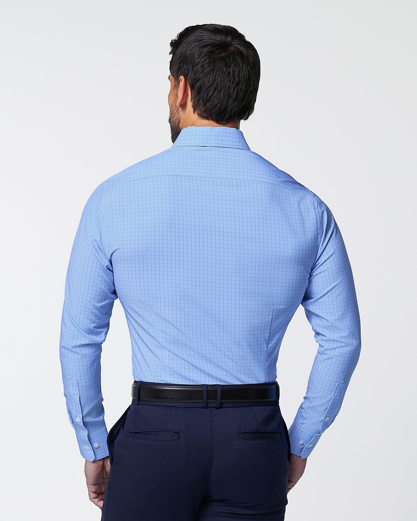 "The Reynolds" Powder Blue and Navy Windowpane