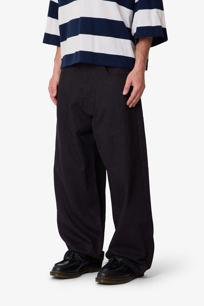 Darted Baggy Denim - Rinsed Black