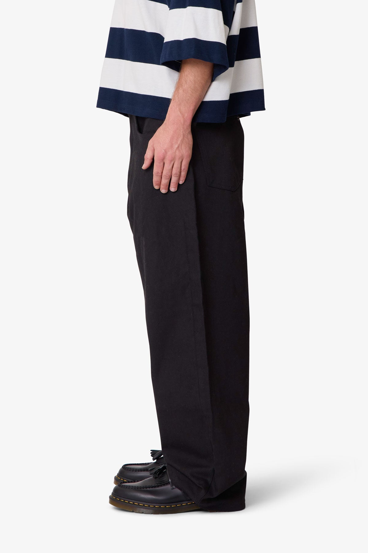 Darted Baggy Denim - Rinsed Black