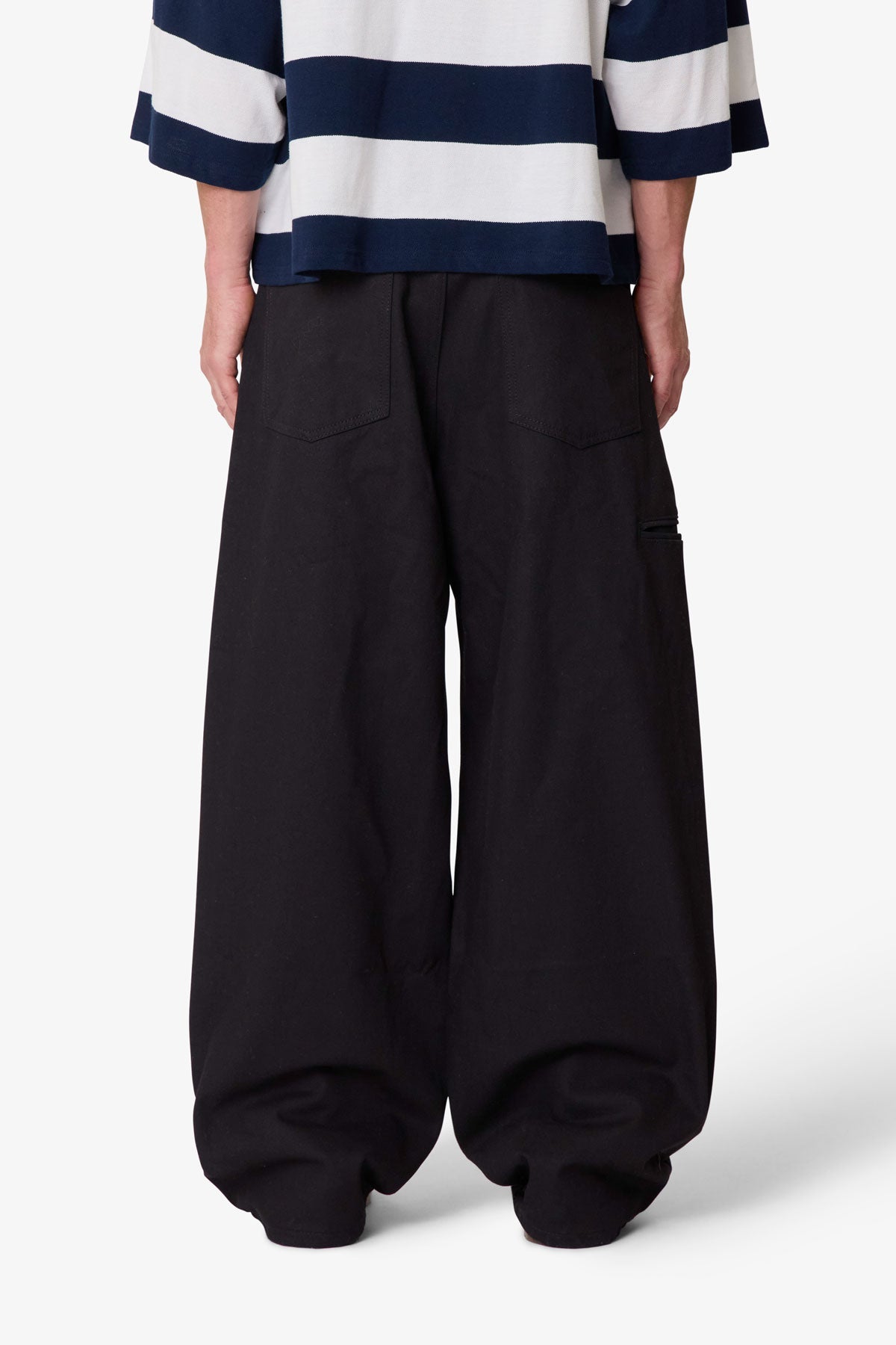 Darted Baggy Denim - Rinsed Black