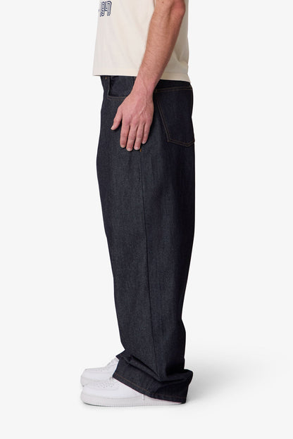Darted Baggy Denim - Rinsed Indigo