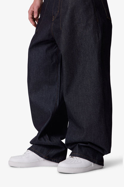 Darted Baggy Denim - Rinsed Indigo
