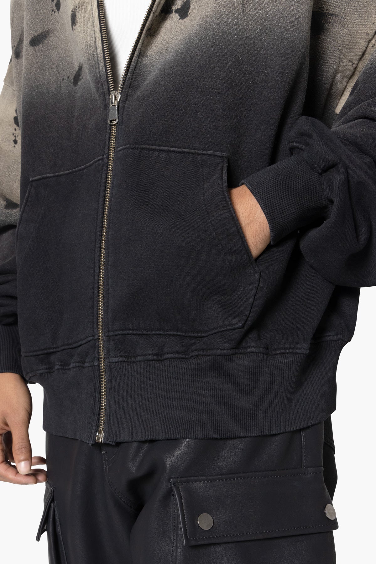 Destroyed Hoodie - Vintage Black