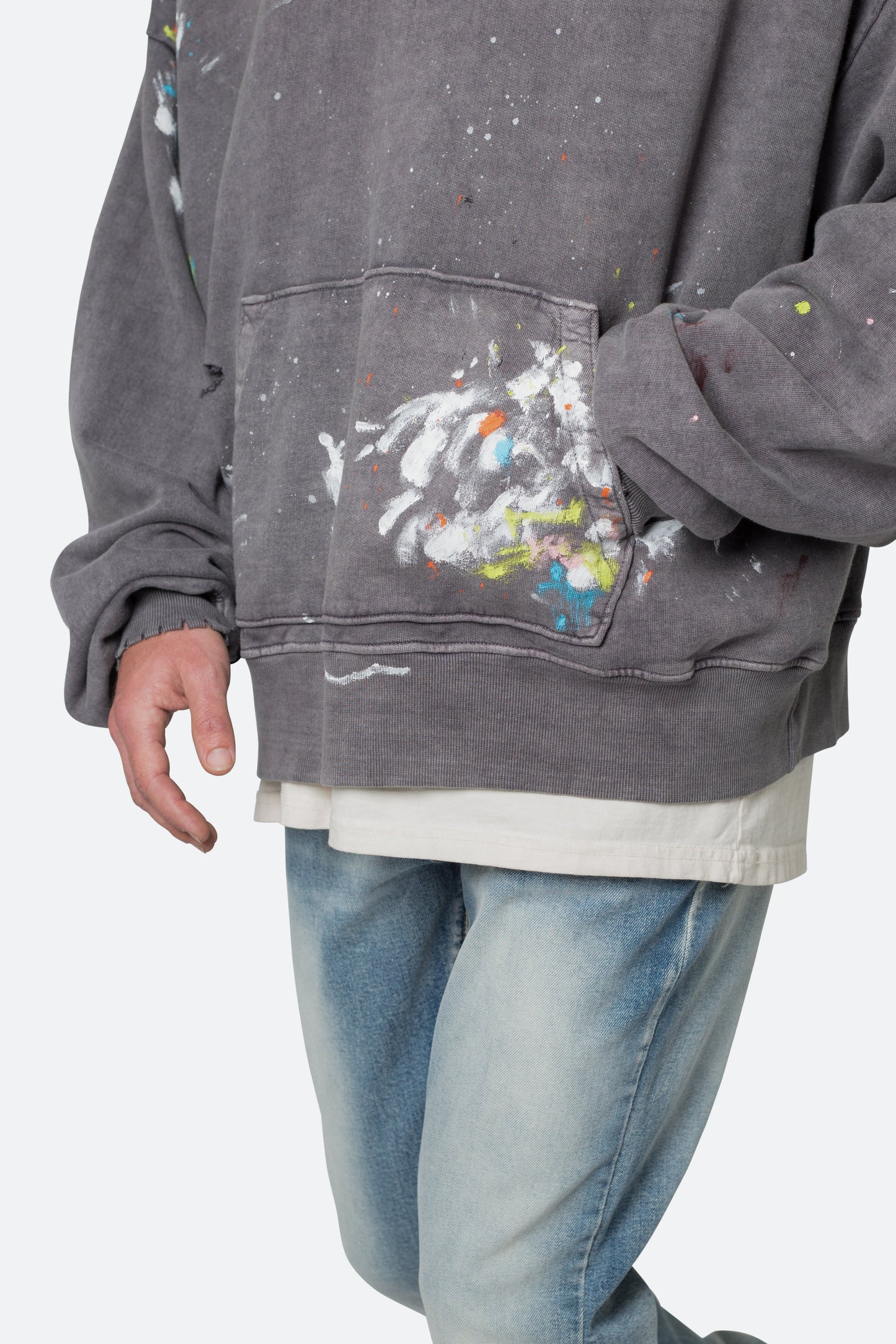 Destroyed Painter Hoodie - Charcoal Grey